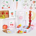 Meri Meri - MEM Meri Meri - Fruit Basket Classroom Valentine's Note Set with Erasers, Set of 12