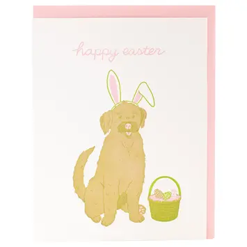Smudge Ink - SI SIGCEA0004 - Dog in Bunny Ears Easter Card