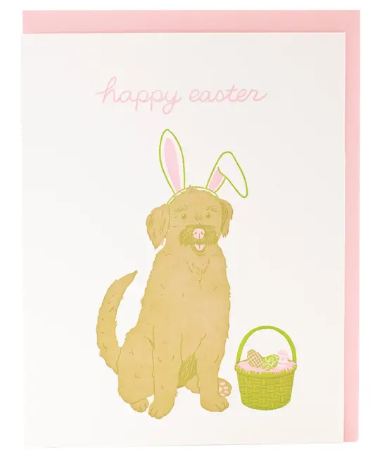Smudge Ink - SI SIGCEA0004 - Dog in Bunny Ears Easter Card