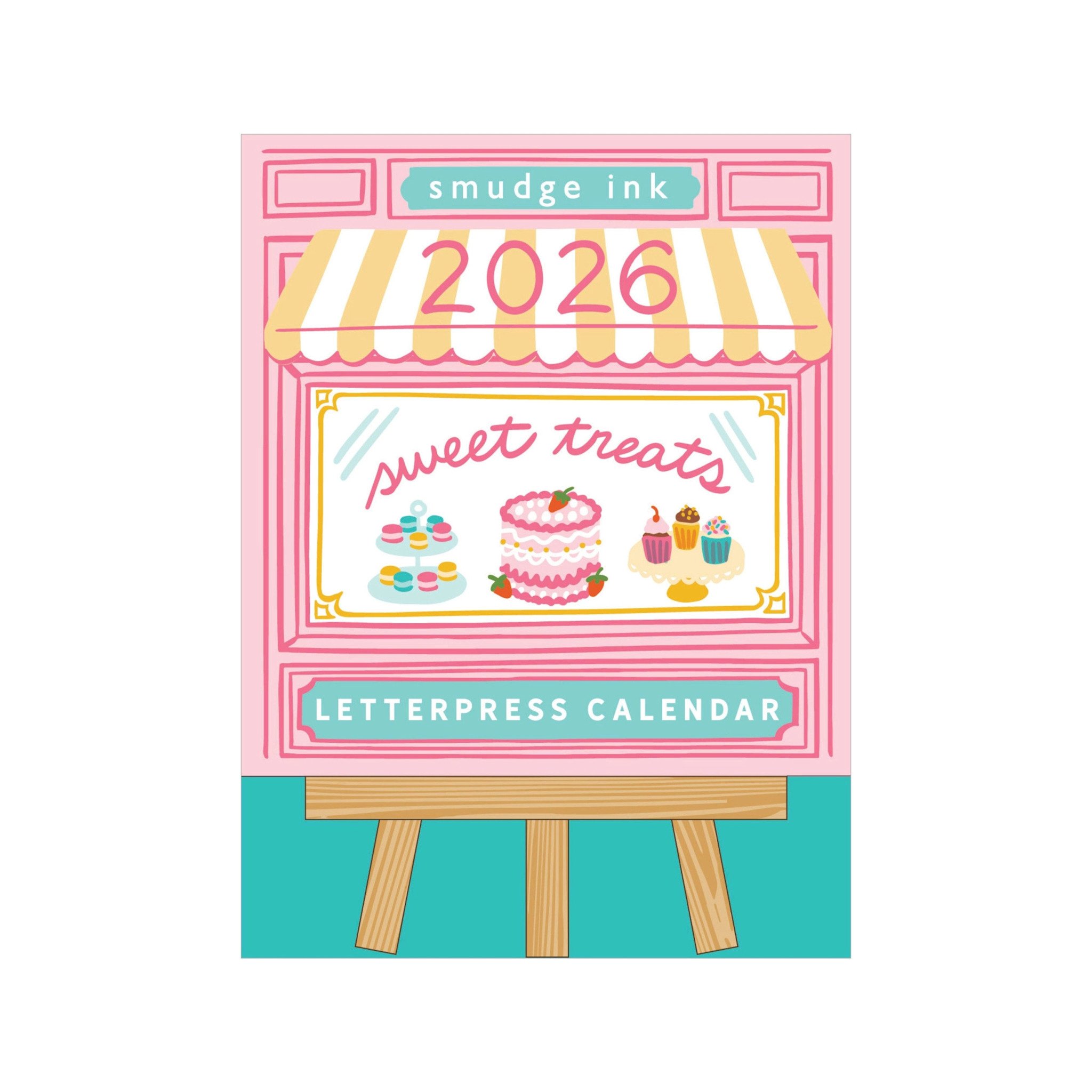 Smudge Ink - SI Smudge Ink 2026 Sweet Treats Letterpress Desk Calendar