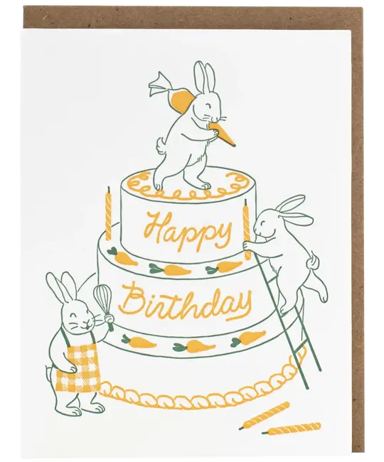 Smudge Ink - SI SIGCBI0057 - Bunny Bakers Birthday Card