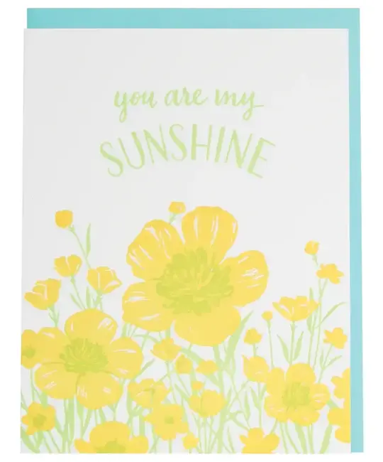 Smudge Ink - SI SIGCFR0002 - You are My Sunshine Buttercups Friendship/Love Card