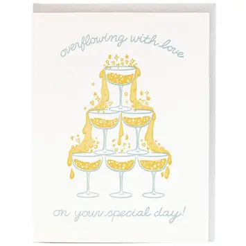 Smudge Ink - SI SIGCWE0013 - Overflowing with Love Champagne Tower Wedding Card