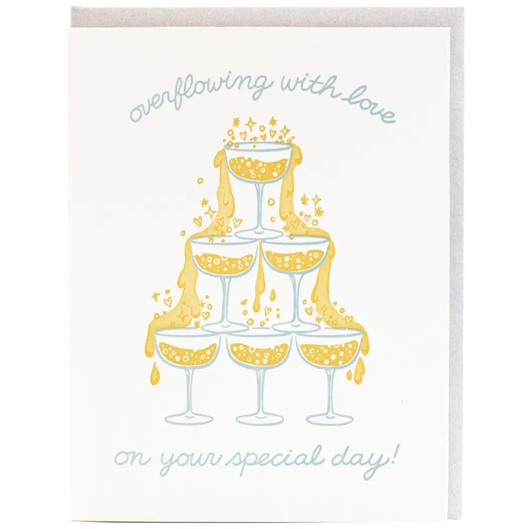 Smudge Ink - SI SIGCWE0013 - Overflowing with Love Champagne Tower Wedding Card