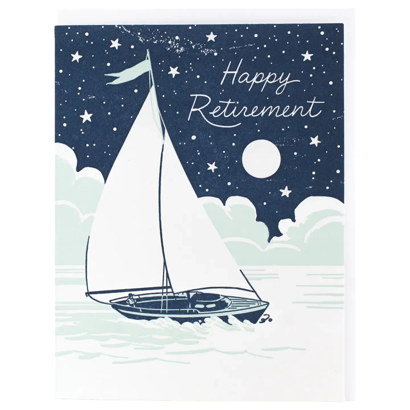 Smudge Ink - SI SIGCRE0001 - Nighttime Sailboat Retirement Card