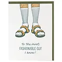 Smudge Ink - SI SIGCFD - Fashionable Guy Socks & Sandals Father's Day Card