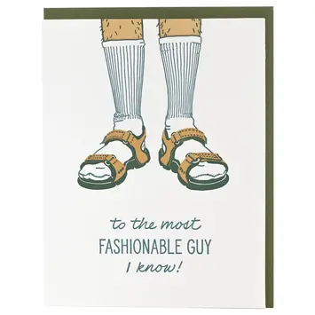 Smudge Ink - SI SIGCFD - Fashionable Guy Socks & Sandals Father's Day Card