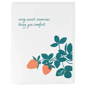 Smudge Ink - SI SIGCSY - Sweet Memories Strawberry Plant Sympathy Card