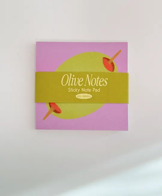 Mel Andrel - MA MA OS - Olive Sticky Notes Pink
