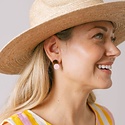 Sunshine Tienda - ST ST JEEA - Pink Mini Double Circle Stud Earrings