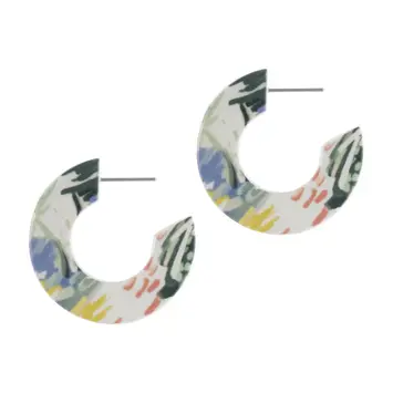 Sunshine Tienda - ST ST JEEA - Splashy Wheel Hoop Earrings