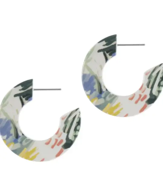 Sunshine Tienda - ST ST JEEA - Splashy Wheel Hoop Earrings
