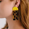 Sunshine Tienda - ST ST JEEA - Yellow Sunrise Dangle Earrings