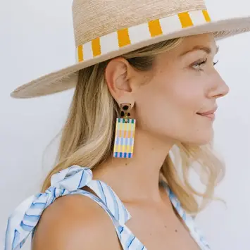 Sunshine Tienda - ST ST JEEA - Hazel Stripe Cabana Earrings