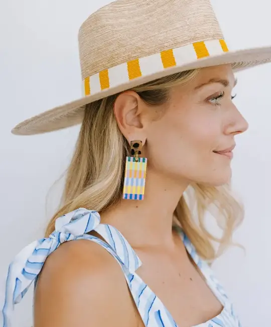 Sunshine Tienda - ST ST JEEA - Hazel Stripe Cabana Earrings
