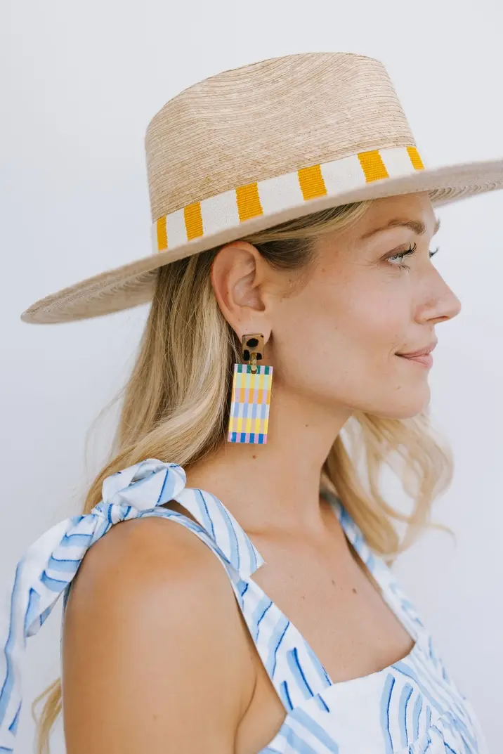 Sunshine Tienda - ST ST JEEA - Hazel Stripe Cabana Earrings