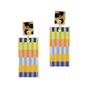 Sunshine Tienda - ST ST JEEA - Hazel Stripe Cabana Earrings