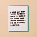 and Here We Are - AHW AHWGCLO - Fart in Bed Love Card