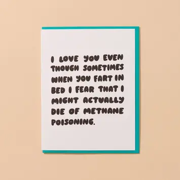 and Here We Are - AHW AHWGCLO - Fart in Bed Love Card