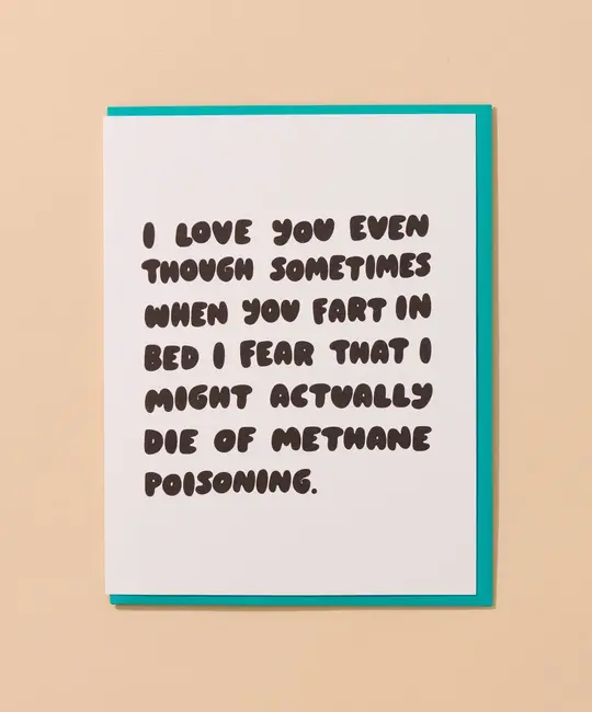 and Here We Are - AHW AHWGCLO - Fart in Bed Love Card