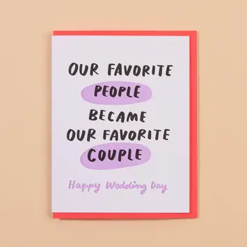 and Here We Are - AHW AHWGCWE0004 - Favorite Couple Wedding Card