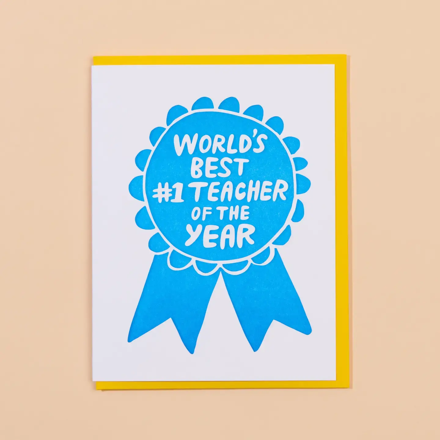 and Here We Are - AHW AHWGCMI - Blue Ribbon Teacher Appreciation Card