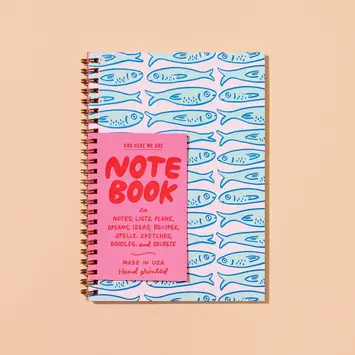and Here We Are - AHW AHW NBLI - Sardines Spiral Notebook, lined