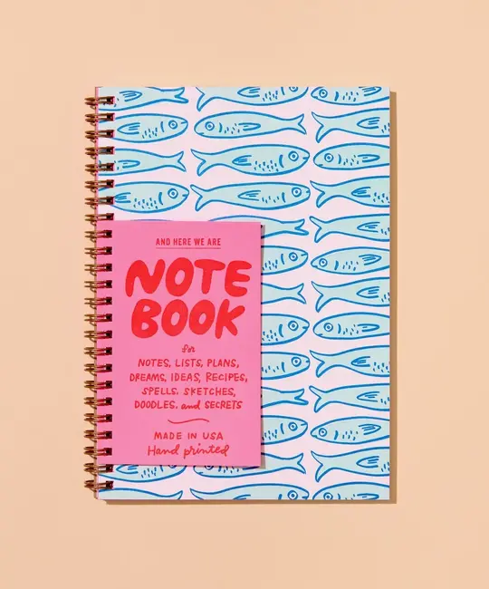 and Here We Are - AHW AHW NBLI - Sardines Spiral Notebook, lined