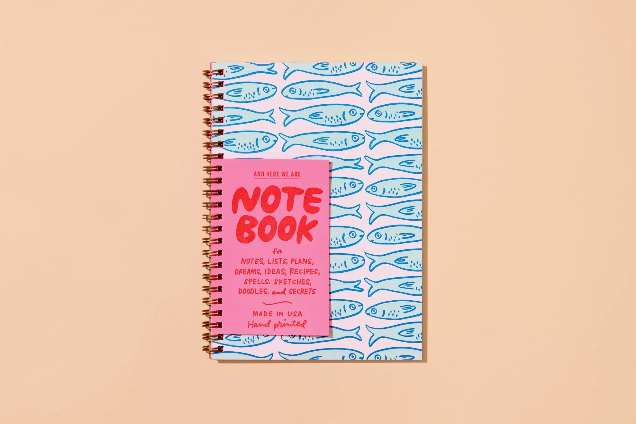 and Here We Are - AHW AHW NBLI - Sardines Spiral Notebook, lined