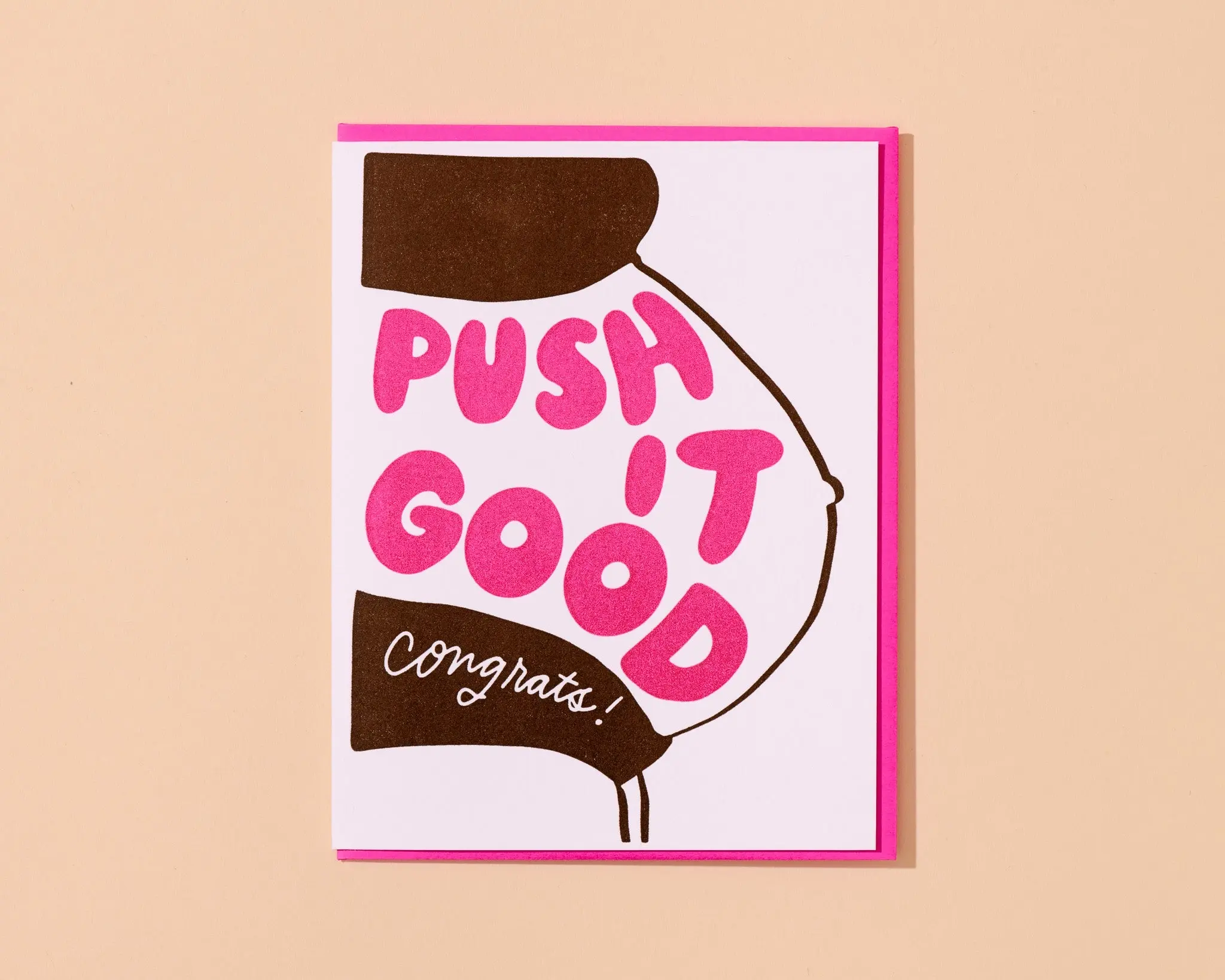 and Here We Are - AHW AHWGCBA0009 - Push It Good Pregnancy Baby Card