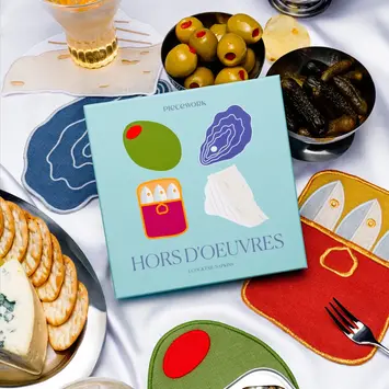 Piecework Puzzles - PIEP Hors D'oeuvres Linen Cocktail Napkin Set of 4