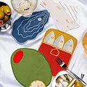 Piecework Puzzles - PIEP Hors D'oeuvres Linen Cocktail Napkin Set of 4 - Piecework Puzzles