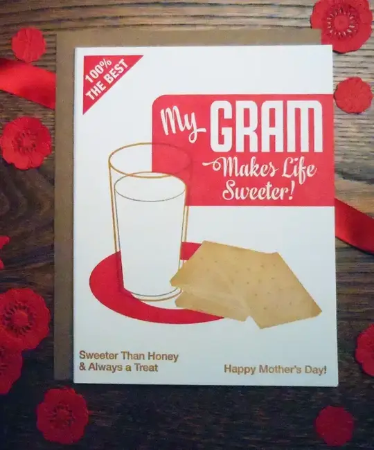 A. Favorite - AF AFGCMD0009 - Gram Makes Life Sweeter Mother's Day Card