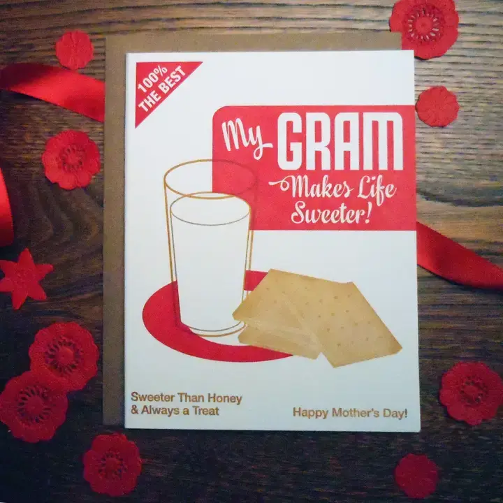 A. Favorite - AF AFGCMD0009 - Gram Makes Life Sweeter Mother's Day Card