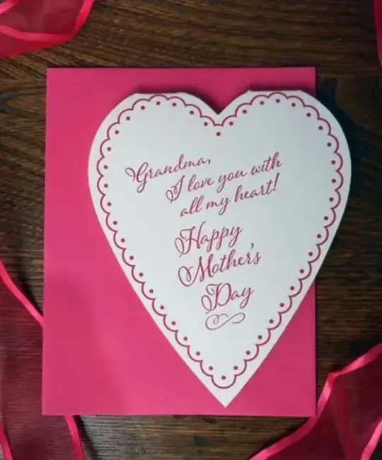 A. Favorite - AF AFGCMD0001 - Grandma Heart Mother's Day Card