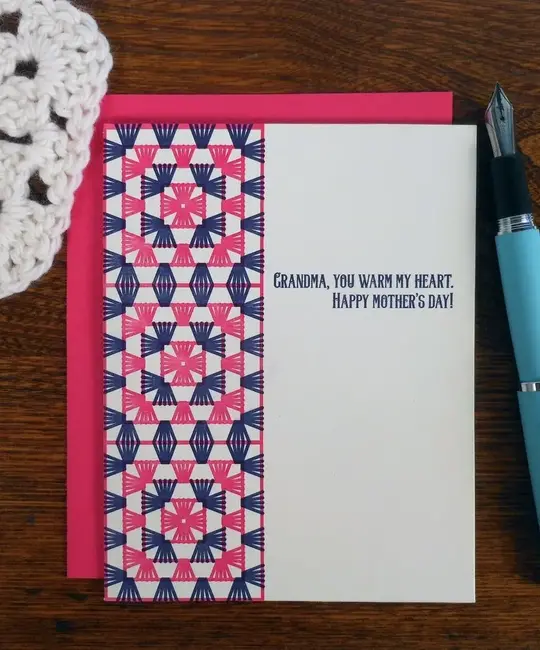 A. Favorite - AF AFGCMD0010 - Granny Square Grandma Mother's Day Card