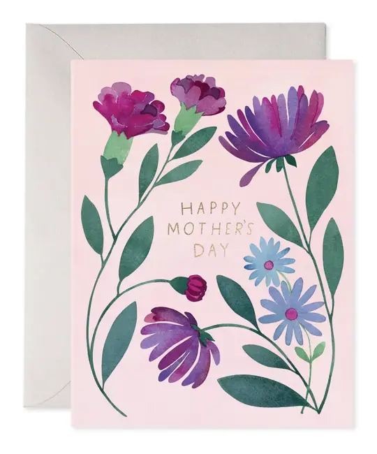 E. Frances Paper Studio - EF EFGCMD0036 - Purple Floral Mother's Day Card