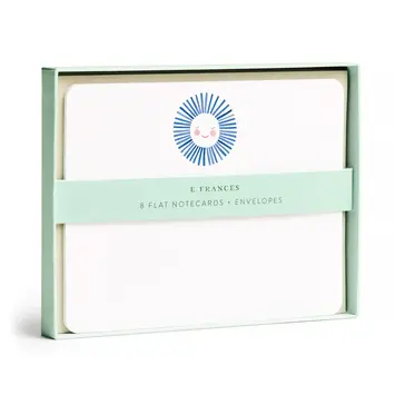 E. Frances Paper Studio - EF EF NSBL - Blue Sunshine Flat Notes Boxed, Set of 8