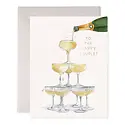E. Frances Paper Studio - EF EFGCWE0012 - To the Happy Couple Champagne Tower Wedding Card