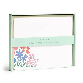 E. Frances Paper Studio - EF EF NSBL - Flower Patch Flat Notes Boxed, Set of 8