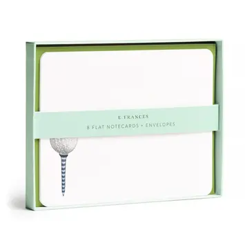 E. Frances Paper Studio - EF EF NSBL - Golf Tee Flat Notes Boxed, Set of 8
