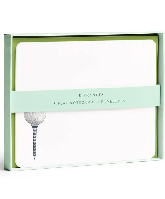 E. Frances Paper Studio - EF EF NSBL - Golf Tee Flat Notes Boxed, Set of 8