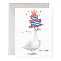 E. Frances Paper Studio - EF EFGCBI0091 - Cake Hat Goose Birthday Card