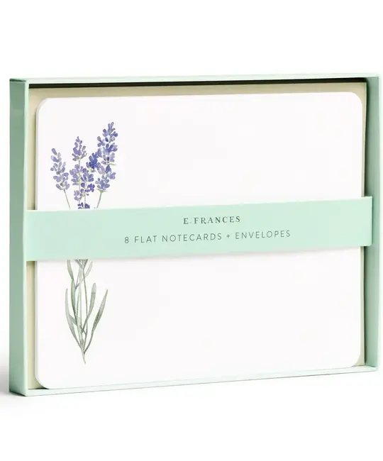 E. Frances Paper Studio - EF EF NSBL - Lavender Flat Notes Boxed, Set of 8