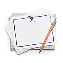 E. Frances Paper Studio - EF EF NSBL - Thin Navy Bow Flat Notes Boxed, Set of 8