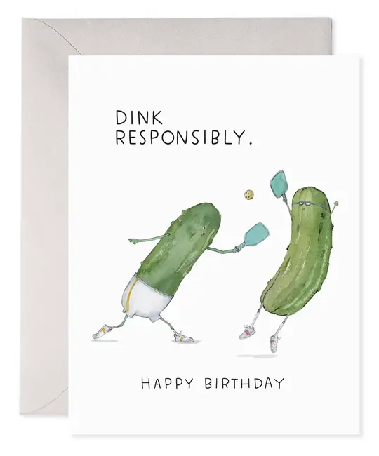 E. Frances Paper Studio - EF EFGCBI - Pickleball Birthday Card