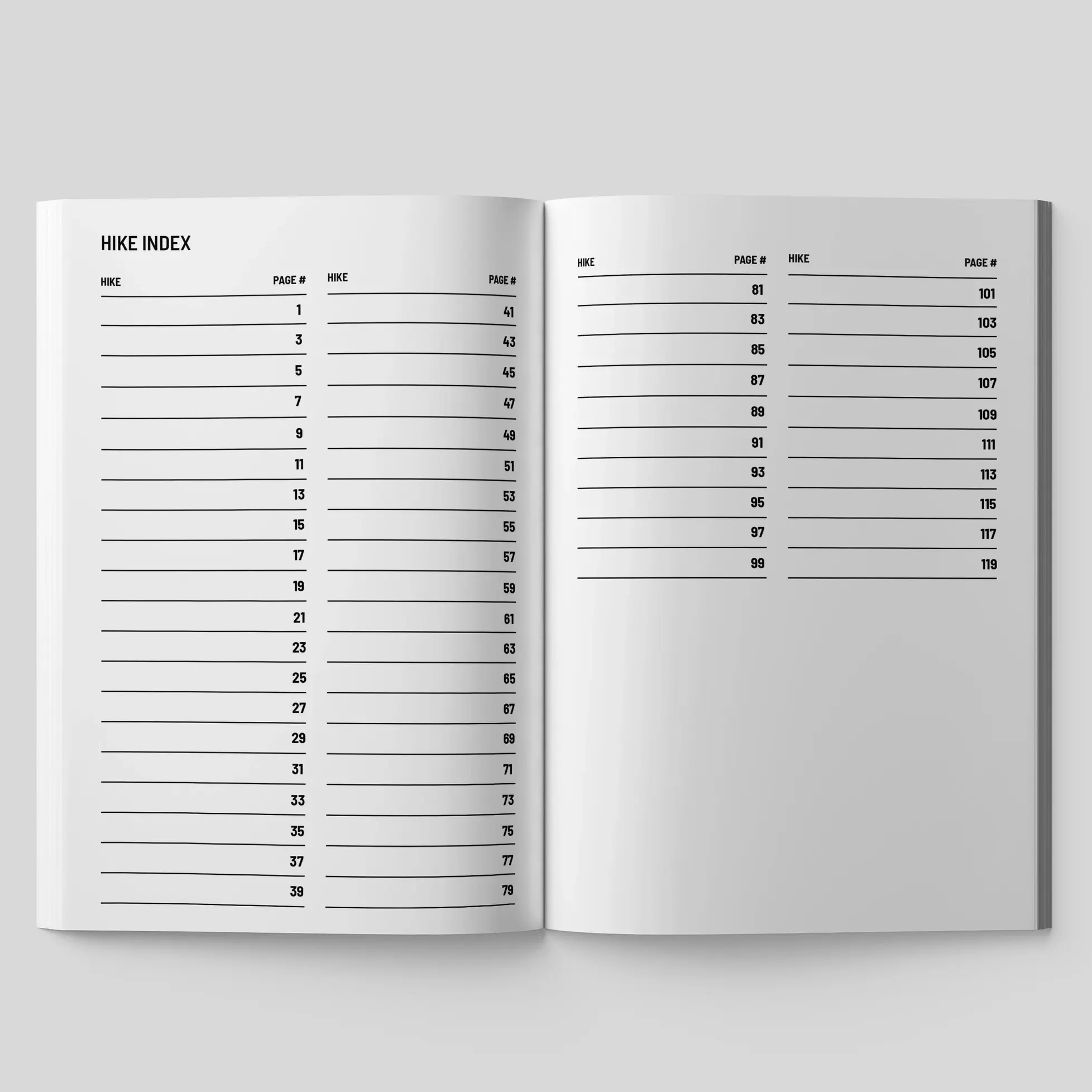 Timeside - TI TI NBGU - Hikes Remembered, A Hiking Log Journal Guided Notebook
