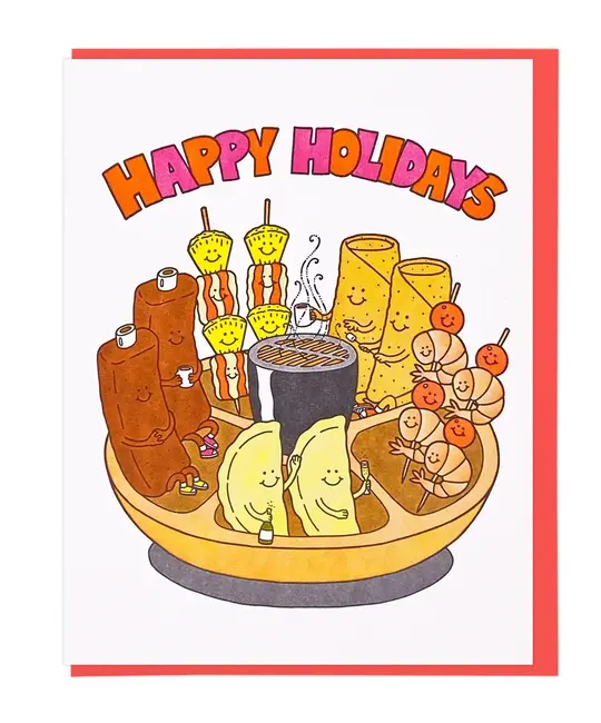 Lucky Horse Press - LHP LHPGCHO0014 - Pu Pu Platter Holiday Card