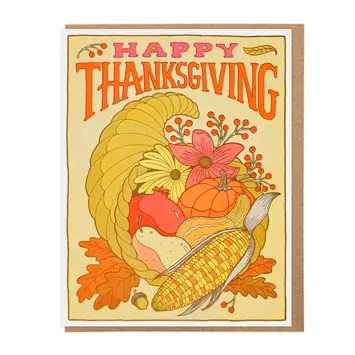 Lucky Horse Press - LHP LHPGCTH0001 - Cornucopia Thanksgiving Card