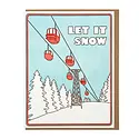 Lucky Horse Press - LHP LHPGCHO0015 - Let it Snow Ski Gondolas Card